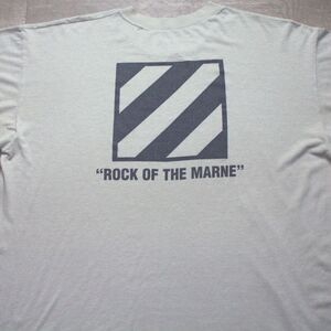 Vintage Duke Rock Of The Marines T Shirt 3ID Men's Size XL Green 80s Made In USA